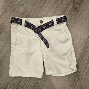 Janie and Jack White Shorts with Navy Belt